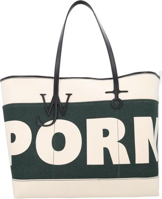 J.W.Anderson Rectangular Cotton Tote Bag with Oversized Lettering