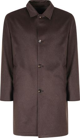 Kired Brown Double Cash Reversible Cashmere-Blend Parka