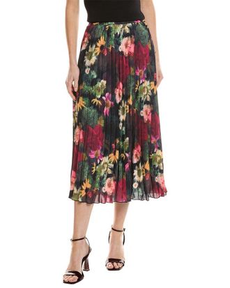 T Tahari Print Midi Skirt