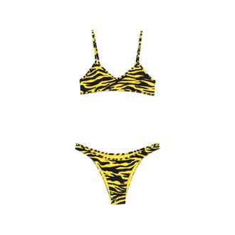 The Attico Tiger-print Bikini