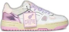 Crime London Roze Leren Veterschoenen - Dames - Sneakers - Roze - 41 EU - Leer - Schoenen