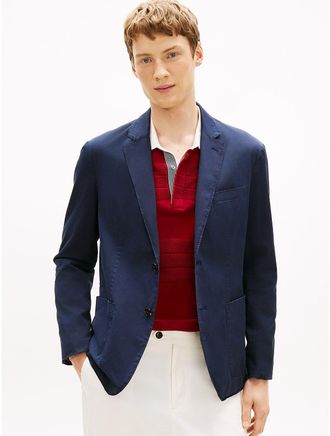 Tommy Hilfiger Mens New York Label Regular Fit Blazer - Navy - 40