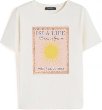Max Mara Wkdpantera T-shirt - Dames - T-shirts - Wit - XL - Katoen - Tops