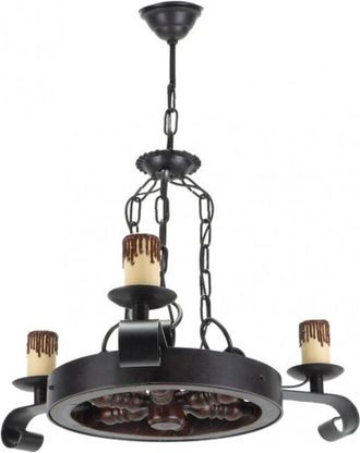 Fabrilamp Fabrilamp - L&aacute;mpara De Techo R&uacute;stica Rueda. 3 Luces. 3xe27 60w. Medidas 50x42 Cm