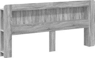 vidaXL Cabecero Con Armario Gris Sonoma Madera De Ingenier&iacute;a Vidaxl