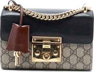 Gucci Borsa a tracolla Padlock piccola in tessuto GG Supreme 2016-2025 - Marrone