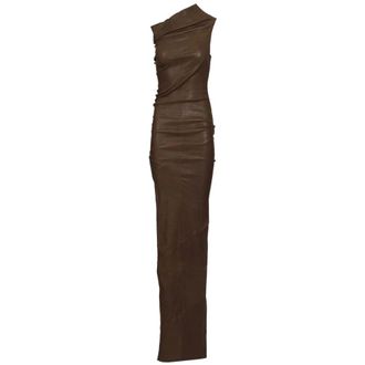 Rick Owens Dames, Jurken, Bruin, Maat: S Katoen