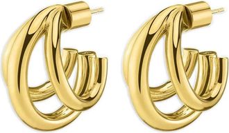 Jennifer Fisher Orecchini a cerchio Triple Lilly Huggie - Oro