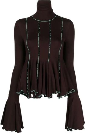 Siedres Siedr&eacute;s, Dames, Truien, Bruin, Maat: XS Leer