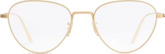 Khaite oval-frame glasses - Gold