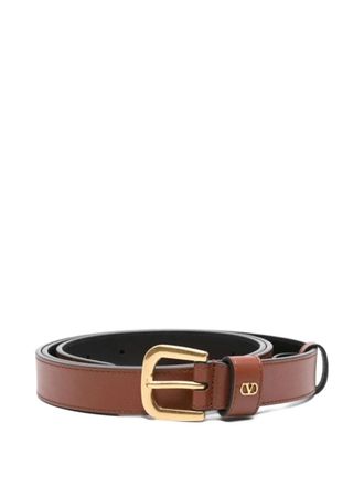Valentino Garavani VLogo leather belt - men - Calf Leather - 110 - Brown