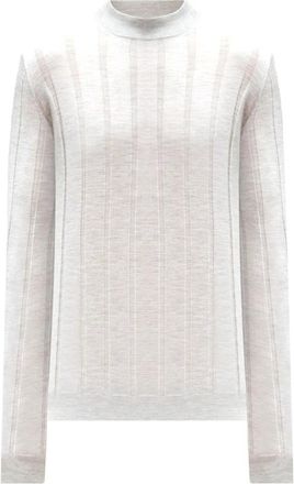 Brunello Cucinelli Maglia - Heren - Ronde hals truien - Grijs - L - Truien & Vesten