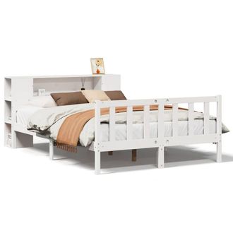 Berkfield Home Bookcase Bed without Mattress White 160x200 cm Solid Wood Pine