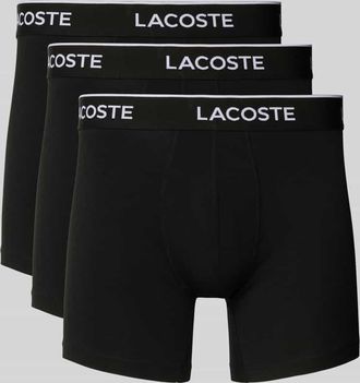 Lacoste Boxershorts mit elastischem Label-Bund im 3er-Pack in Black, Gr&ouml;&szlig;e XXL