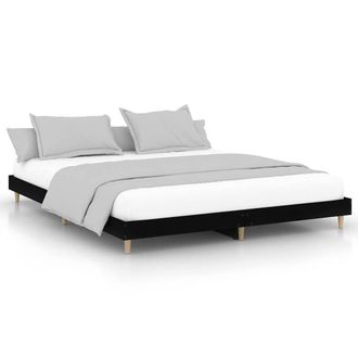 Berkfield Home Bed Frame Black 120x200 cm Engineered Wood | Size: Small Double