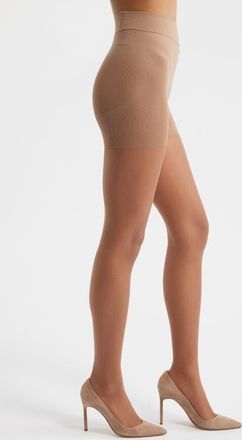 Nordstrom Everyday Shaping Sheer Tights in Light Brown at Nordstrom, Size Plus