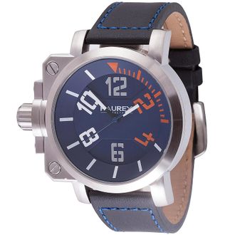 Haurex Mens Gun Blue Watch - Black/Multicolour - One Size