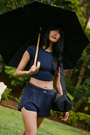 Alo | Match Point Short in Navy, Size: Medium