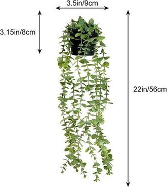 OEM Planta Colgante Artificial, Planta De Eucalipto Artificial En Maceta, Para Interiores, Dormitorio, Ba&ntilde;o Estilo Bohemio, Hogar, Estilo 10