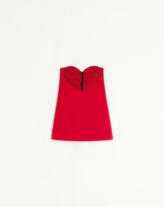 Valentino Abito Corto In Crepe Couture Ricamato Donna PARIS 36