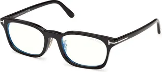 Tom Ford Blue Light Block Rectangular Ladies Eyeglasses FT6111-D-B 002 53
