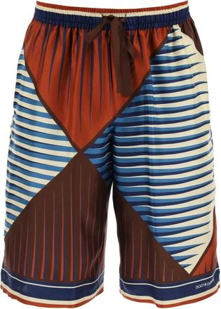 Dolce & Gabbana Stijlvolle Fashion Shorts - Heren - Korte Broeken - Veelkleurig - XS - Katoen - Korte Broeken