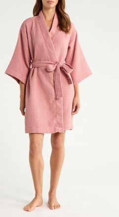 Nordstrom Womens Everyday Waffle Robe in Pink Ash at Nordstrom, Size X-Small
