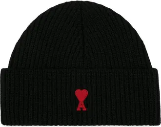 Ami Beanie With Red Ami de Coeur