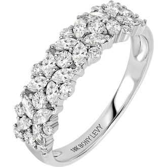 Bony Levy Floral Diamond Ring in 18K White Gold at Nordstrom, Size 6.5