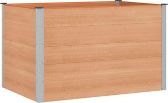 vidaXL Arriate Elevado Marr&oacute;n 150 X 100 X 91 Cm Wpc Y Aluminio Vidaxl
