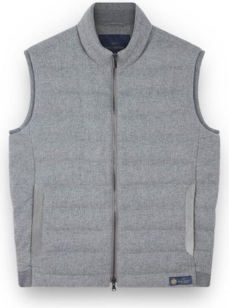 Paul & Shark Padded gilet in wool and cashmere, Man, Smoked Pearl, Size: XXL