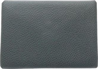 Hermès Vert Taurillon Clemence Leather Coin Purse/Coin Case (Pre-Owned)