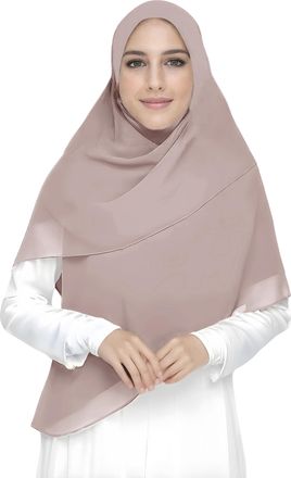 Lina & Lily Premium Chiffon Hijab Head Scarf Shawl Wrap for Muslim Women Square 145 x 145cm (Nude)