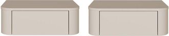 Selsey Selsey Luvio - Set De 2 Mesitas De Noche Colgantes Con Caj&oacute;n, 59 Cm, Gris Cachemira