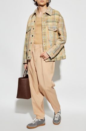 Fendi Ribbed Top, Mens, Beige