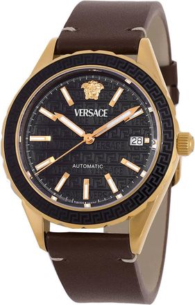 Versace Hellenyium Automatic Black Dial Mens Watch VEQCA0224