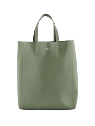 Celine Vertical Cabas Grained Calfskin Small tote bag - Green