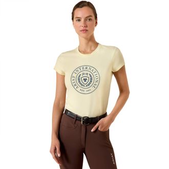 Ariat Womens Heritage Crest T-Shirt in Flan, Size Medium, by Ariat