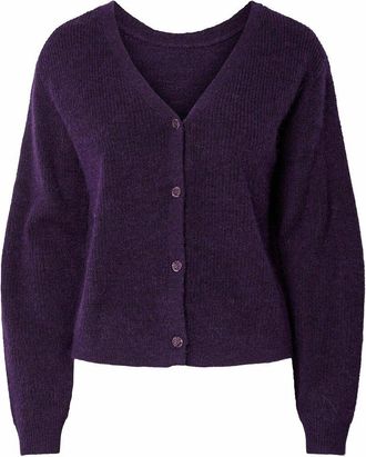 Pieces Vest met V-hals en knopen