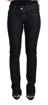Gianfranco Ferre Zwarte Katoenen Stretch Lage Taille Skinny Jeans