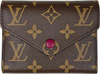 Louis Vuitton Brown Fuchsia Monogram Monogram Wallet (Tri-Fold) (Pre-Owned)