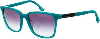 Diesel Oranje Rechthoekige Zonnebril - Heren - Zonnebrillen - Groen - ONE Size - Accessoires