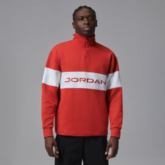 Nike Jordan Mens Jordan Sport Dri-FIT 1/4-Zip Golf Top in Red | HF9919-622