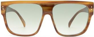 AIRE Starwake Oversize Flat Top Sunglasses in Chocolate Haze at Nordstrom