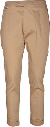 low brand pantalone - Heren - Slim Fit Broeken - Bruin - W33 - Katoen - Broeken
