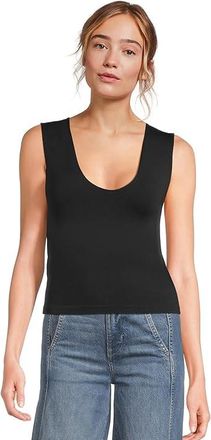 Free People Clean Lines Muscle Cami Womens Clothing Black : L-XL (US Womens 14-16), Nylon/Spandex