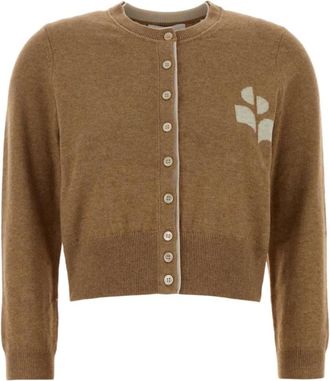 Isabel Marant Lona Cardigan - Dames - Vesten - Bruin - XS - Katoen - Truien & Vesten
