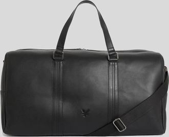 Lyle & Scott Mens Leather Holdall Bag - Black - One Size