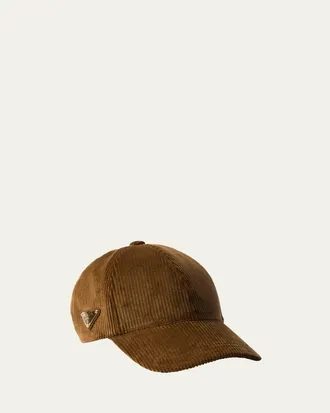 Prada Corduroy Baseball Cap
