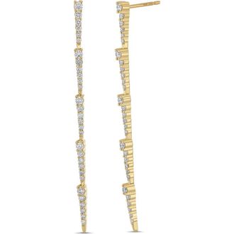 Bony Levy 18K Gold Audrey Diamond Linear Earrings in 18Ky Gold at Nordstrom